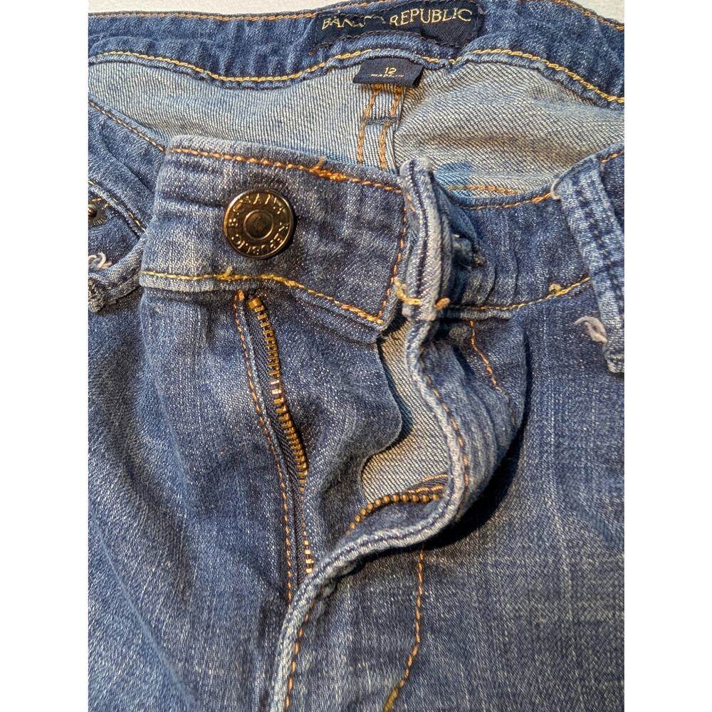 Banana Republic Jeans Womens Size 12 Folded Cuffs Denims Pants Medium Wash - Picture 3 of 8